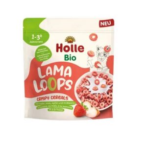 Holle Krõbe kuiv hommikusöök maasikatega LAMA LOOPS, mahe 125g 1-3+aastasele