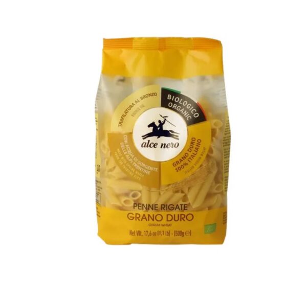 Kõvanisujahust makaronid PENNE RIGATE, ökoloogiline 500g Alce Nero