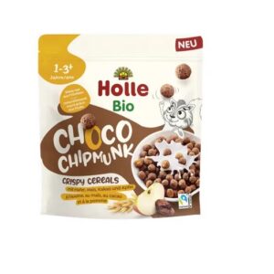 Holle CHOCO CHIPMUNK Krõbe kuiv hommikusöök kakaoga, mahe 125g 1-3+aastasele