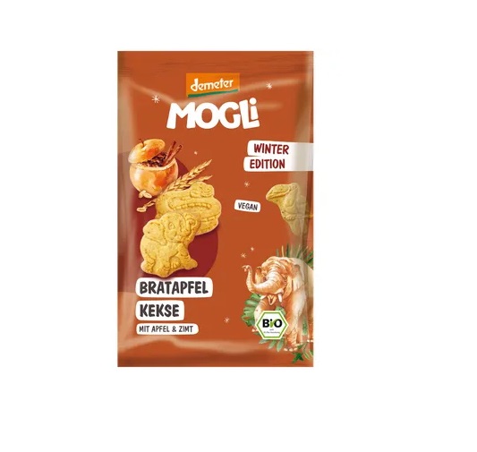 Mogli Küpsised küpsetatud õunte ja kaneeliga, biodünaamilised 50g