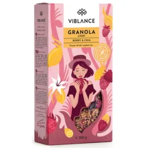 Krõbe müsli vaarikate ja chia seemnetega Viblance 300g