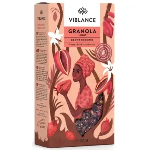 Krõbe müsli maasikate ja kakaoga Viblance 300g