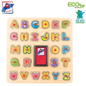 Woodyland Puidust puzzle/templid nuppudega Tähestik+templipadi