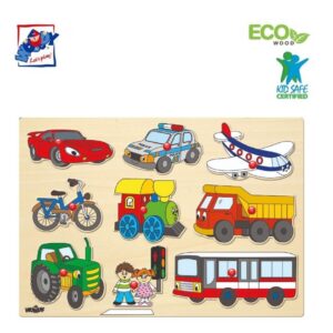 Woodyland Puidust puzzle nuppudega Transpordivahendid