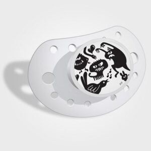 Lutt – Monster Block White/Black 3+kuud Elodie Details silikoon, anatoomiline