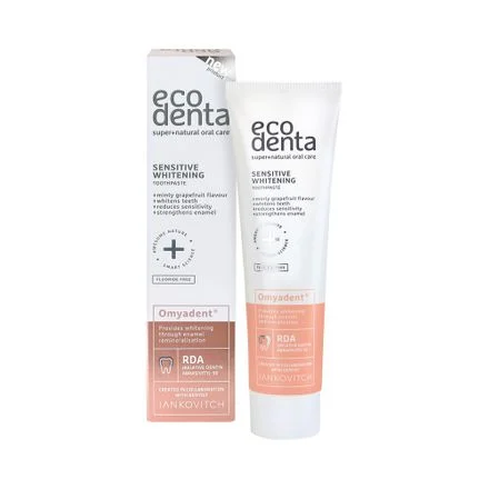 Sensitive valgendav hambapasta ECODENTA, 100ml