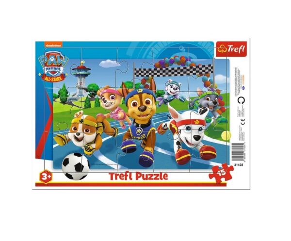 TREFL PAW PATROL Pusle raamis Käpapatrull, 15 osa