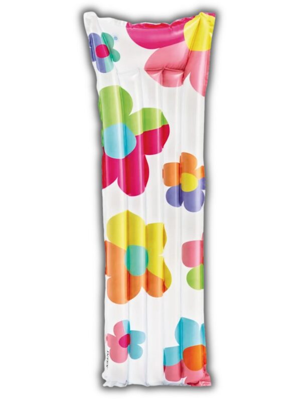 Õhkmadrats valge lilledega 183x69cm Intex