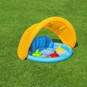 Bestway täispuhutav bassein katuse, seljatoe ja sorteerimisalusega 1,15m x 89cm x 76cm