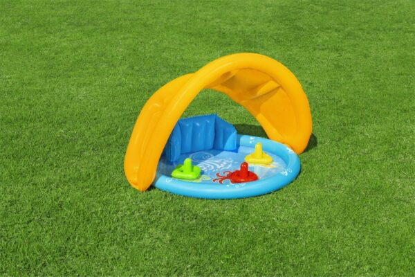 Bestway täispuhutav bassein katuse, seljatoe ja sorteerimisalusega 1,15m x 89cm x 76cm