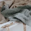 NATRUBA ülipehmed puuvillast muslintekid 2 tk pakis toon ROHELINE, 65*65 cm – pilt 2