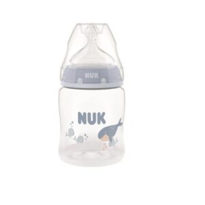 Nuk FC lutipudel 150ml N1 0-6kuud silikoon lutiga Roosa ahvipärdikutega 0+kuud