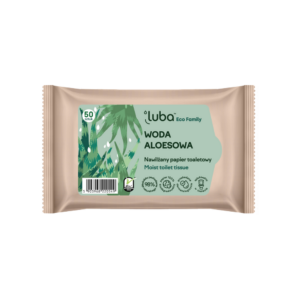 LUBA ECO FAMILY vees lahustuv niiske tualetipaber aloe veraga, 50 tk