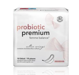 FEMME BALANCE® Probiotic premium probiootikumidega õhukesed hügieenisidemed BIO tselluloosist, 10tk