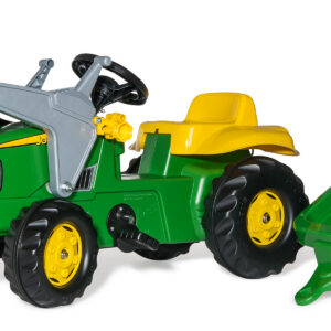 Pedaalidega traktor John Deere kopa ja järelkäruga