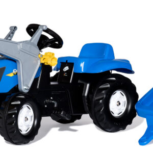 Pedaalidega traktor New Holland kopa ja järelkäruga