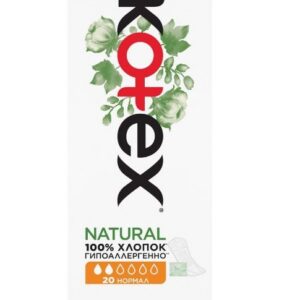 Kotex pesukaitse Natural 100% Cotton Normal 20tk