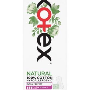 Kotex pesukaitse Natural 100% Cotton ExtraProtect Normal 18tk