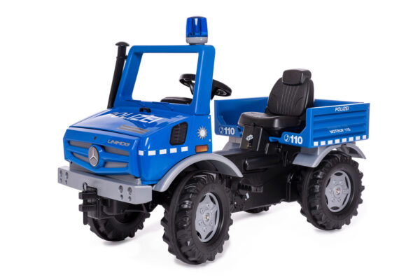 Pedaalitav lasteauto Rolly Unimog Police