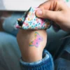 NAMAKI BIO näovärvide komplekt: roosa, lilla, kuldkollane, valge ning ajutised tätoveeringud, Butterfly – pilt 4