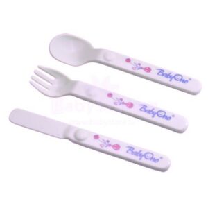 BabyOno söögiriistade komplekt-lusikas,kahvel ja nuga 12+kuud