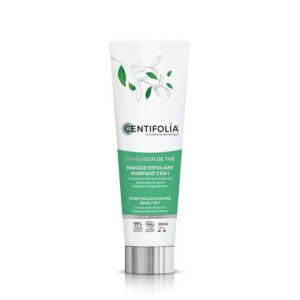 CENTIFOLIA 3in1 Puhastav, kooriv ja matistav mask rohelise tee, tsingi ja riisijahuga, 100ml