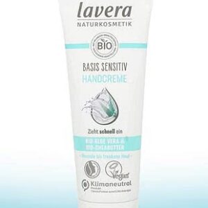 Lavera Basis Sensitive kätekreem , 75 ml Orgaanilise aaloe vera ja orgaanilise sheavõiga