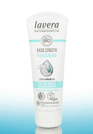Lavera Basis Sensitive kätekreem , 75 ml Orgaanilise aaloe vera ja orgaanilise sheavõiga