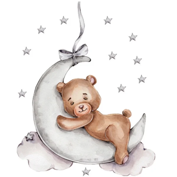 SIPO Lastetoa seinakleebised, Teddy bear on the moon
