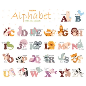 SIPO Lastetoa seinakleebised, Animal Alphabet