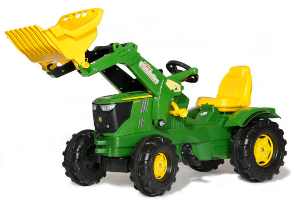 Pedaalidega traktor John Deere 6210R kopaga