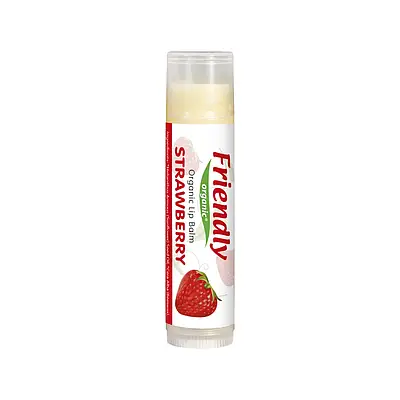 FRIENDLY ORGANIC Niisutav huulepalsam Strawberry, 4.25g