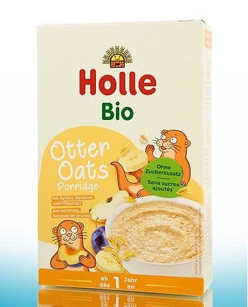 HOLLE Otter Oats Orgaaniline mahepuder õunte, banaanide ja ploomidega , 200g 12+kuust
