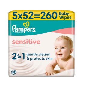 Niisked salvrätikud Pampers Sensitive 5x52tk=260tk