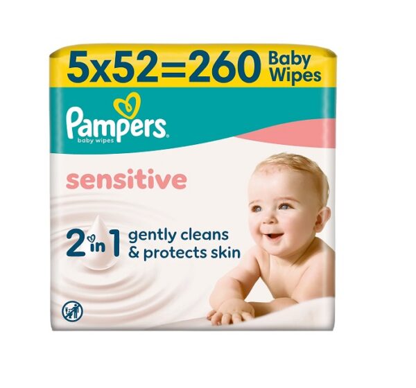 Niisked salvrätikud Pampers Sensitive 5x52tk=260tk