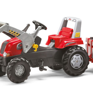 Pedaalidega traktor Rolly Junior kopa ja järelkäruga