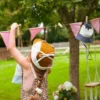 KIETLA Camper Hat UPF50 orgaanilisest puuvillast päikesekaitsega müts NATURAL-BROWN-PINK, 2-6 aastat – pilt 4