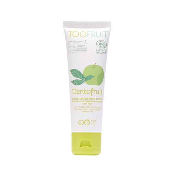 TOOFRUIT Dentofruit orgaaniline flouriidivaba hambapasta lastele õuna-piparmündi maitsega, 60 ml