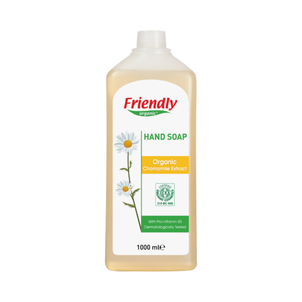 Friendly Organic orgaaniline niisutav kummeliga vedelseep TÄITEPUDEL, 1000 ml