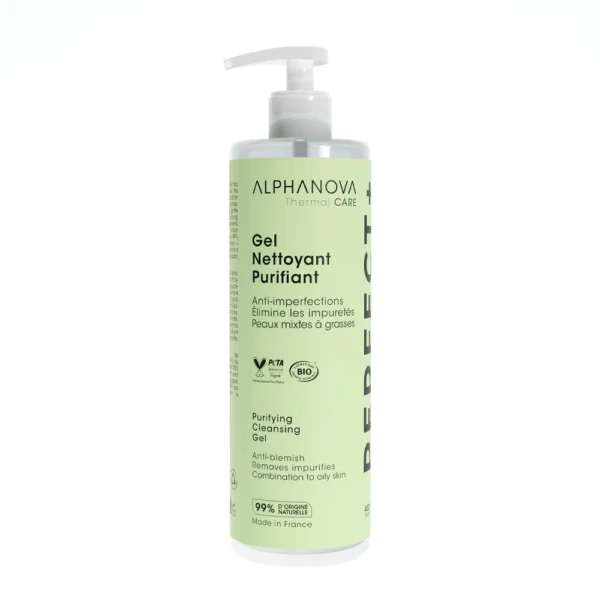 ALPHANOVA Perfect+ Puhastav geel rasusele nahale merevaikhappe ja tsink PCA'ga, 400ml
