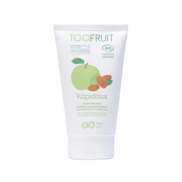 TOOFRUIT orgaaniline niisutav ja pusasid harutav juuksepalsam lastele õuna lõhnaga, 150 ml