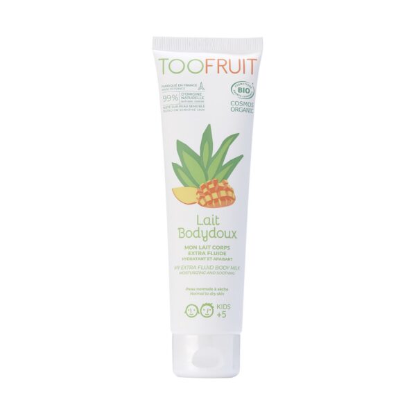 TOOFRUIT Lait Bodydoux aftersun orgaaniline niisutav ihupiim lastele mango lõhnaga, 150 ml