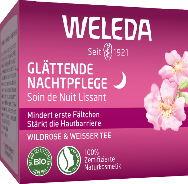 Weleda roosi ja valge teega silendav öökreem 40ml