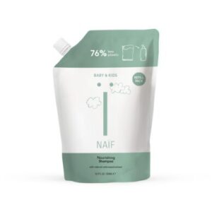 NAÏF 100% vegan tite/beebikõõma vastane eemaldusvahend ,niisutav pisaravaba beebišampoon 500ml täitepakend