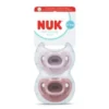 NUK First Choice pehme roosa/lilla täissilikoonist/närimislutt suurus 0-6 kuud 2tk – pilt 2