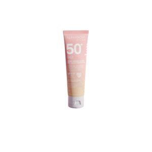 ALPHANOVA DAILY SUN orgaanilise vaarika- ja jojoba õliga pärlmutter sära andev päikesekreem näole SPF50+ Sun Glow, 50ml