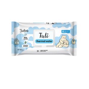LUBA TULI THERMAL Biolagunevad niisked salvrätikud sisaldavad 99% mitmekordselt filtreeritud vett, 60tk