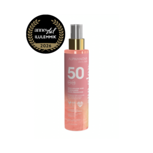 ALPHANOVA DAILY SUN SPF50 säraosakestega päikesekaitseõli vaarikaseemneõliga ja monoi lõhnaga, 125ml