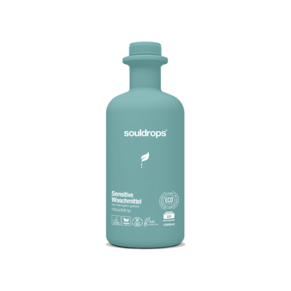 SOULDROPS maheda lõhnaga riidepesugeel tundlikule nahale CLOUDDROP, 1300 ml