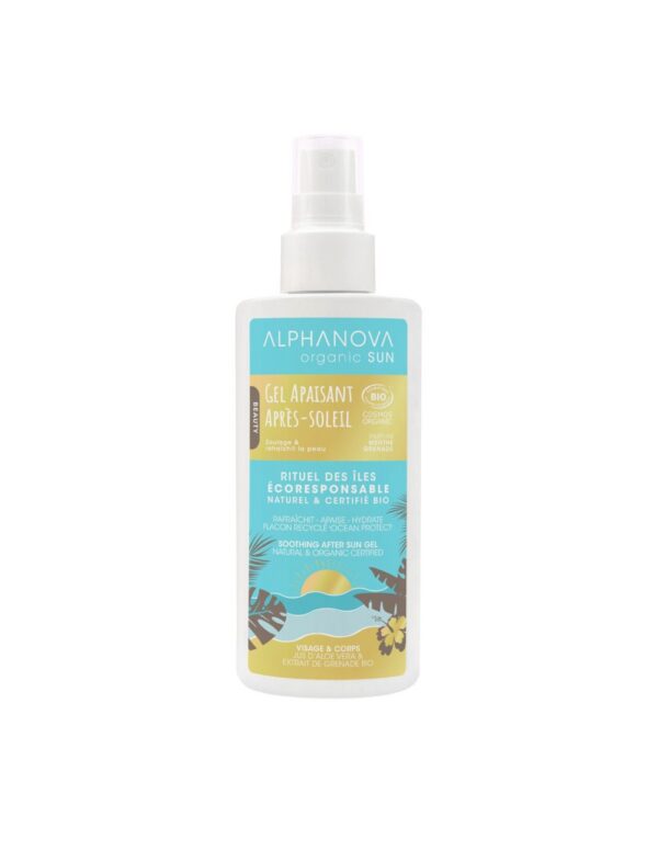 ALPHANOVA SUN orgaaniline nahka rahustav päevitusjärgne sprei Aloe veraga ja jahutava mündiõieveega, 125 ml